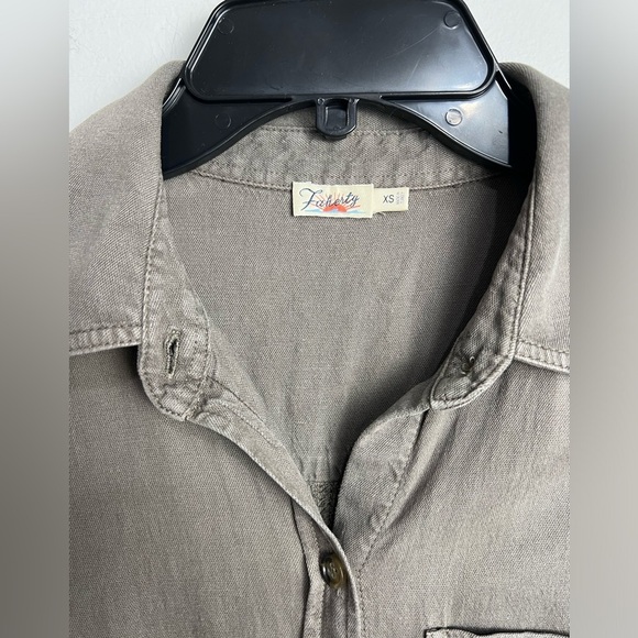 FAHERTY Arlie Day Jumpsuit in Surplus Green Gray Tencel Linen Blend XS - Picture 9 of 9